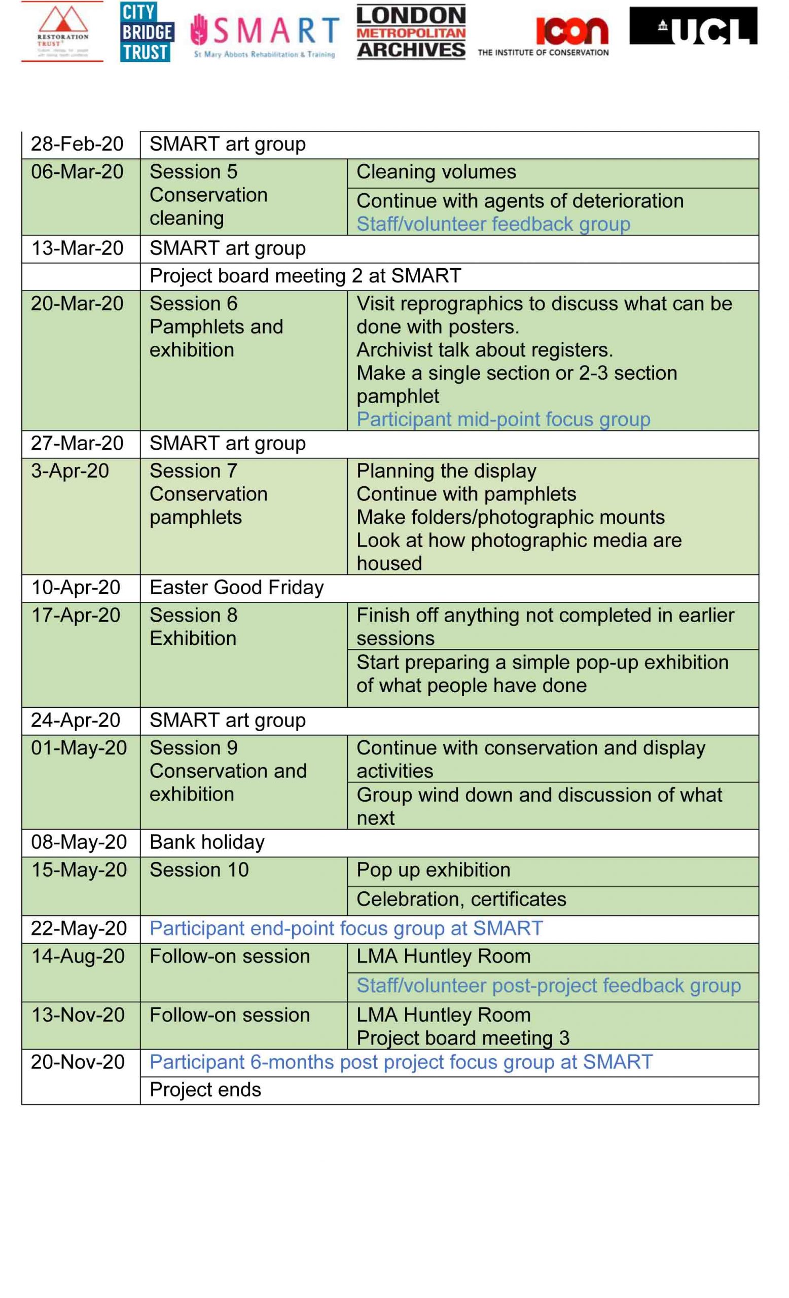 C4W Timetable