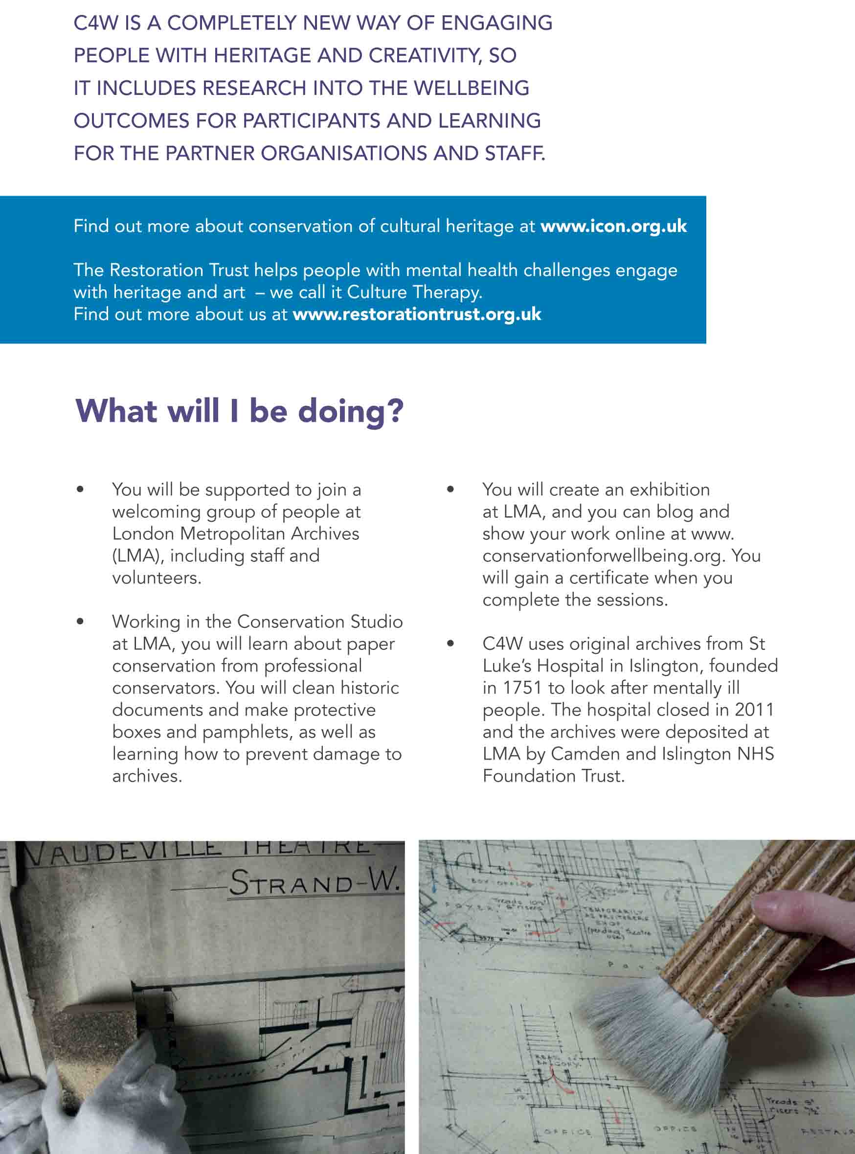 Conservation for Wellbeing Leaflet